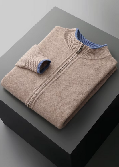 Luxe Heren Loungewear Set – Gebreid, Ritssluiting & Comfortabele Pasvorm