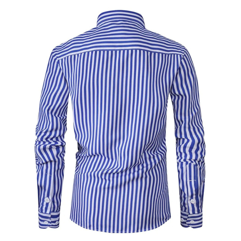 Heren Gestreept Overhemd – Casual & Net Lange Mouw