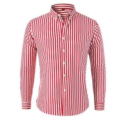 Heren Gestreept Overhemd – Casual & Net Lange Mouw