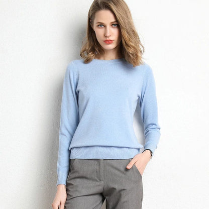 Dames Trui Ronde Hals Gebreide Trui Elegante Dames Trui