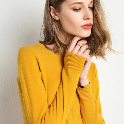Dames Trui Ronde Hals Gebreide Trui Elegante Dames Trui