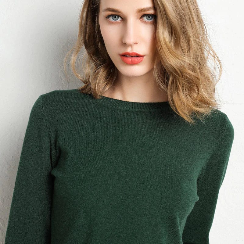 Dames Trui Ronde Hals Gebreide Trui Elegante Dames Trui