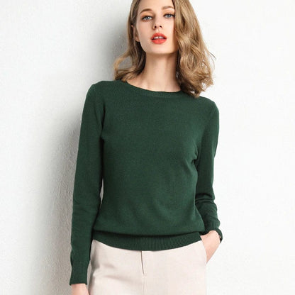 Dames Trui Ronde Hals Gebreide Trui Elegante Dames Trui