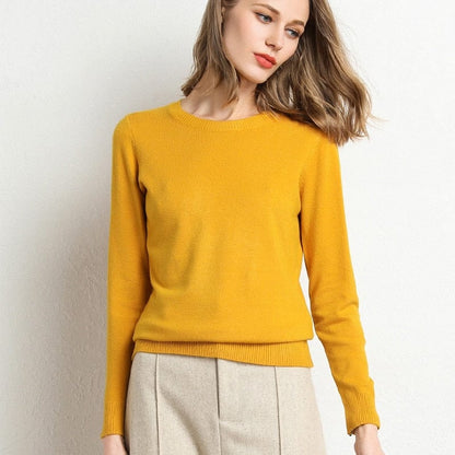 Dames Trui Ronde Hals Gebreide Trui Elegante Dames Trui