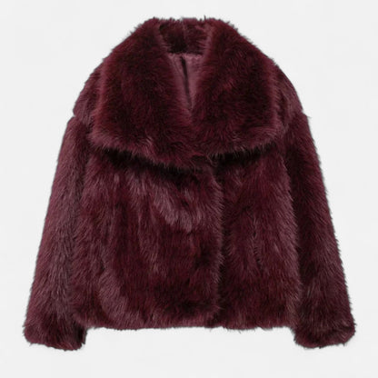 Dames Winterjas Elegant – Warme Fluffy Mantel