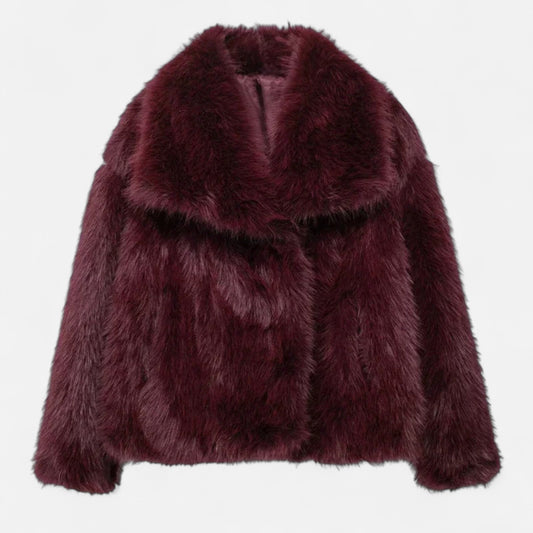 Dames Winterjas Elegant – Warme Fluffy Mantel