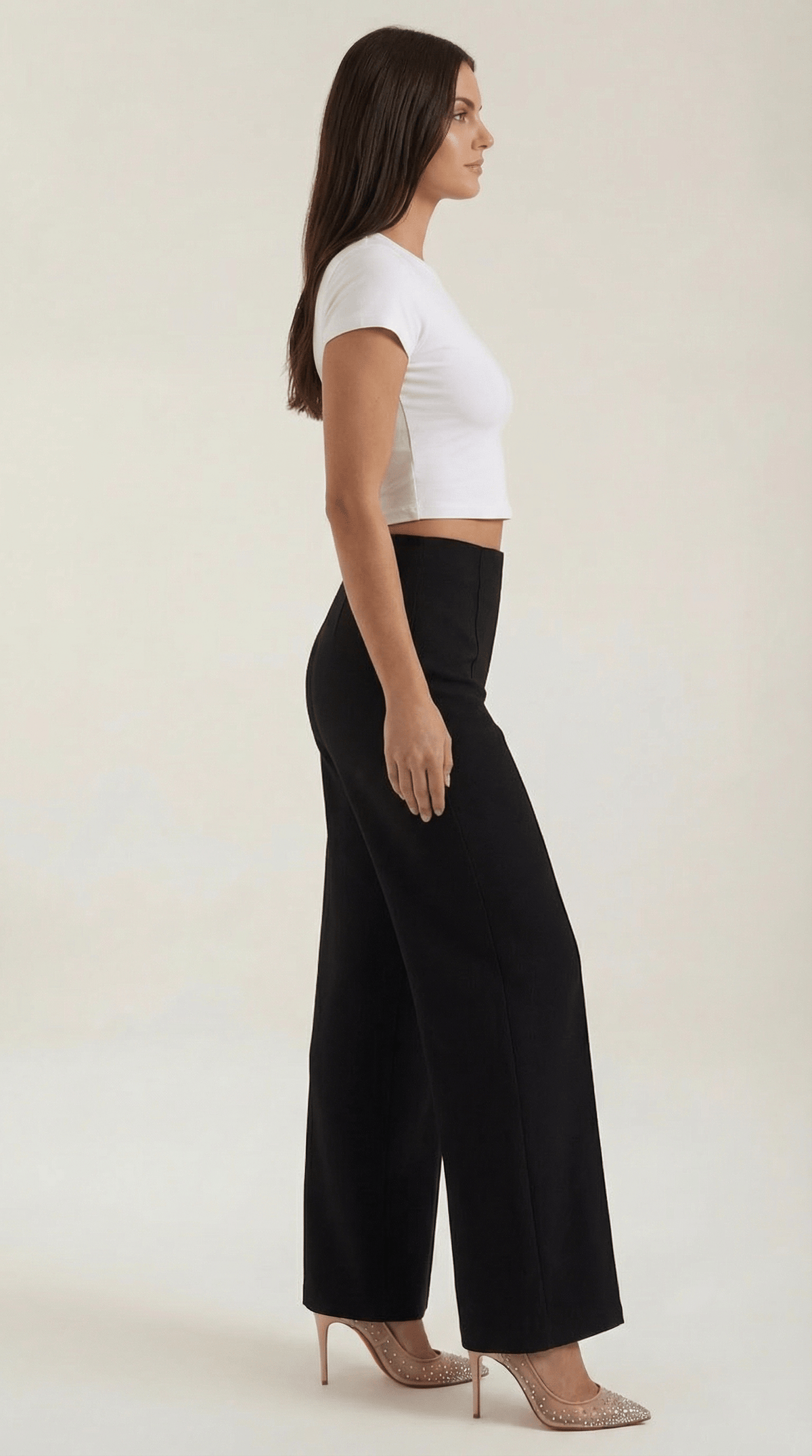 Dames Pantalon Wide Leg – Hoge Taille Elegant