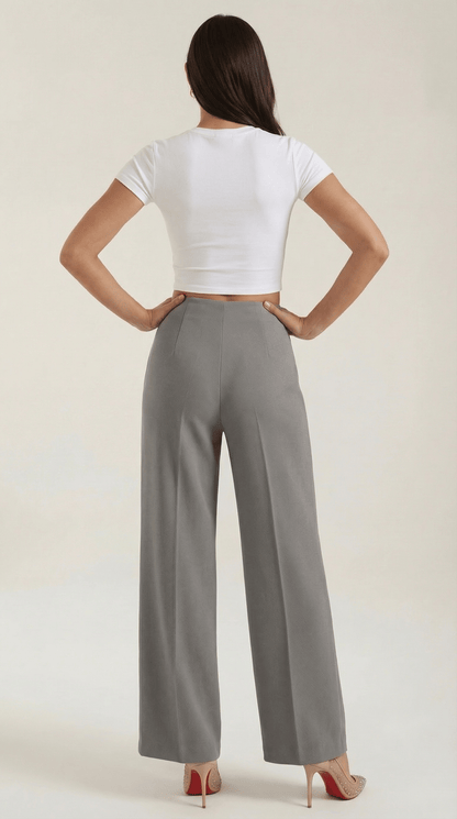 Dames Pantalon Wide Leg – Hoge Taille Elegant