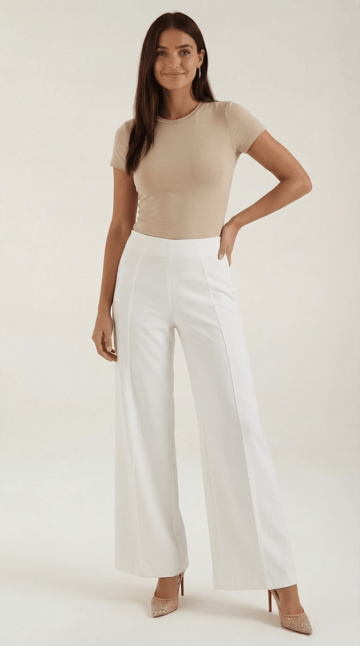 Dames Pantalon Wide Leg – Hoge Taille Elegant