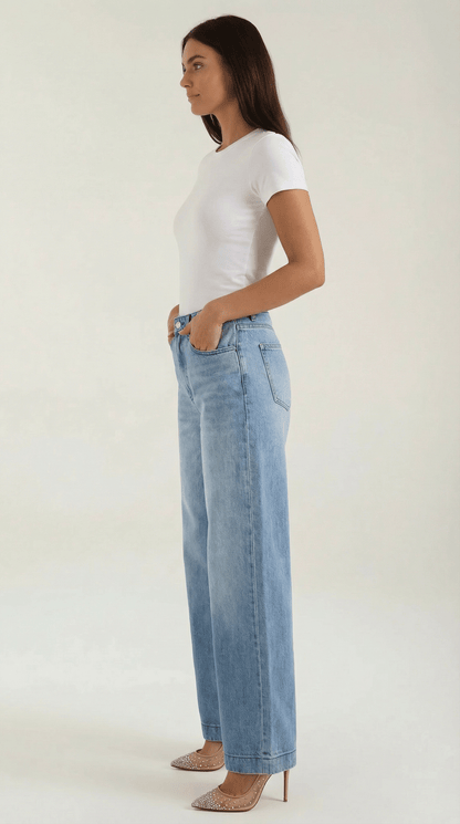Dames Wide Leg Jeans – Hoge Taille Denim