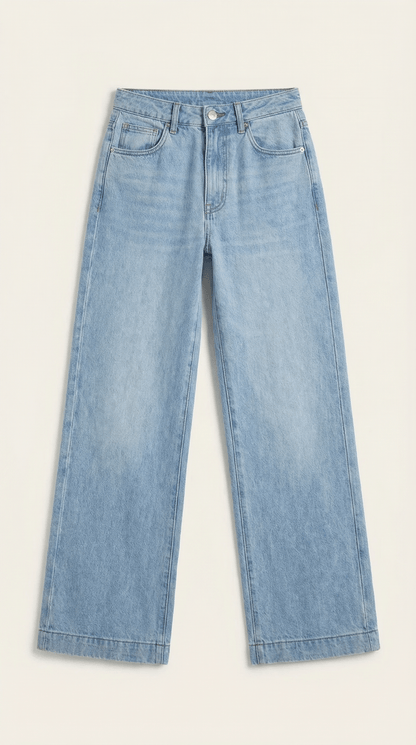 Dames Wide Leg Jeans – Hoge Taille Denim