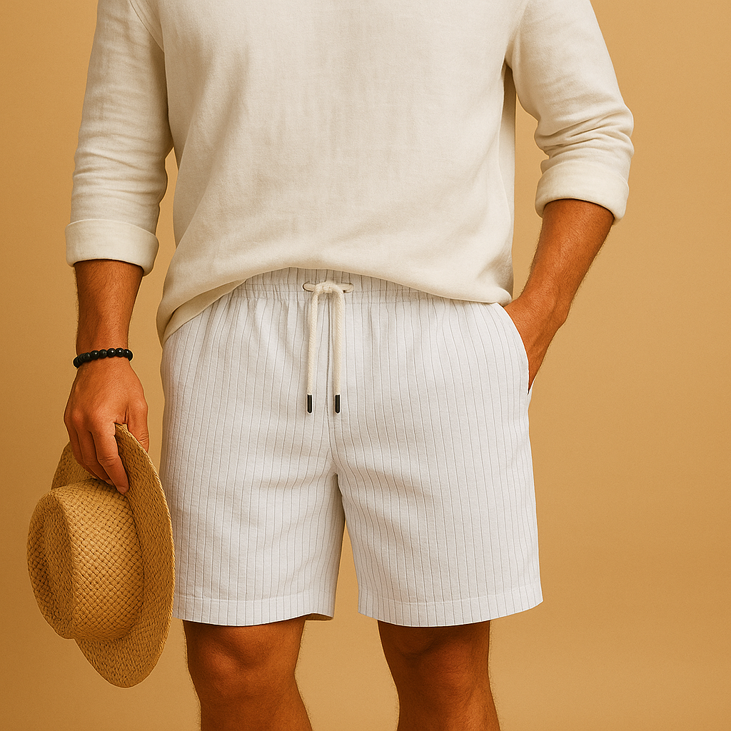 Milan short heren – luchtige herenshort met elastische taille en zomers comfort