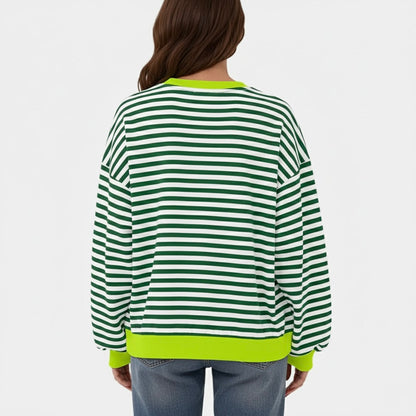 Dames Oversized Trui Gestreepte Trui Casual Dames Sweater