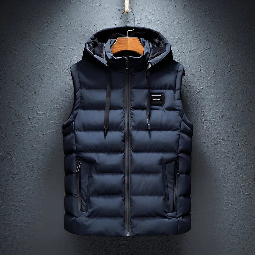 Marzio – Heren Bodywarmer Met Capuchon Modern Lichtgewicht Gewatteerd