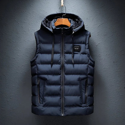 Marzio – Heren Bodywarmer Met Capuchon Modern Lichtgewicht Gewatteerd