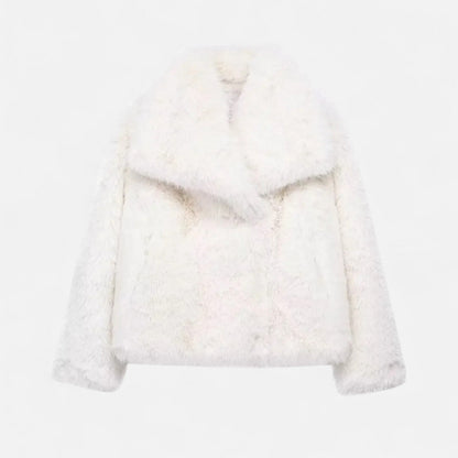 Dames Winterjas Elegant – Warme Fluffy Mantel